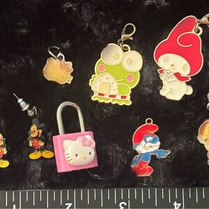 Disney Black Mickey Silhouette Earrings,Hello Kitty Sanrio Disney CharacterSmurf